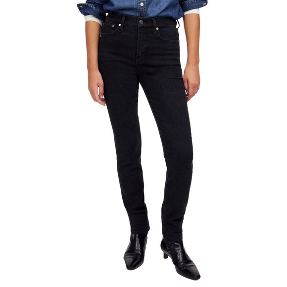 Madewell 9" Mid rise Skinny Jeans Stretch Boho Sz 27 Black - Picture 1 of 16